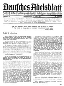 Deutsches Adelsblatt, Nr. 13, 55 Jahrg., 27 März 1937