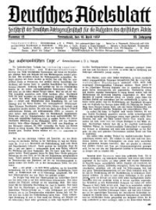 Deutsches Adelsblatt, Nr. 15, 55 Jahrg., 10 April 1937