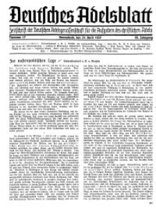 Deutsches Adelsblatt, Nr. 17, 55 Jahrg., 24 April 1937