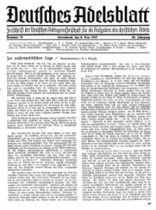 Deutsches Adelsblatt, Nr. 19, 55 Jahrg., 8 Mai 1937