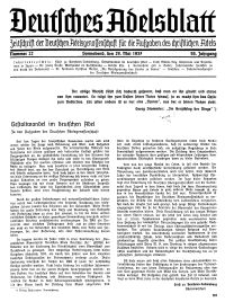 Deutsches Adelsblatt, Nr. 22, 55 Jahrg., 29 Mai 1937