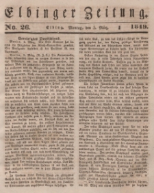 Elbinger Zeitung, No. 26 Montag, 5. März 1849