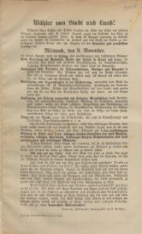 Wähler von Stadt und Land!