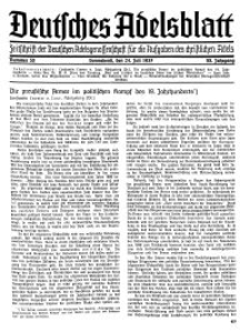 Deutsches Adelsblatt, Nr. 30, 55 Jahrg., 24 Juli 1937