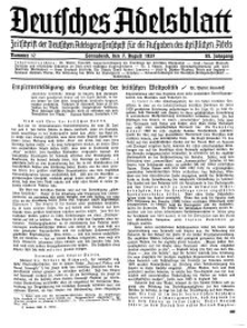 Deutsches Adelsblatt, Nr. 32, 55 Jahrg., 7 August 1937