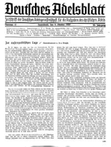 Deutsches Adelsblatt, Nr. 41, 55 Jahrg., 9 Oktober 1937