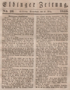 Elbinger Zeitung, No. 28 Sonnabend, 10. März 1849