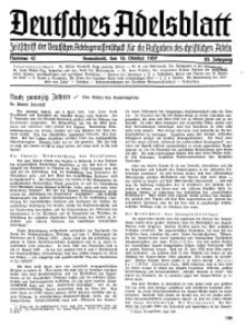 Deutsches Adelsblatt, Nr. 42, 55 Jahrg., 16 Oktober 1937
