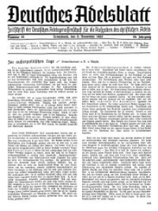 Deutsches Adelsblatt, Nr. 45, 55 Jahrg., 6 November 1937