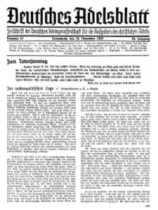 Deutsches Adelsblatt, Nr. 47, 55 Jahrg., 20 November 1937