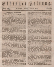 Elbinger Zeitung, No. 29 Montag, 12. März 1849