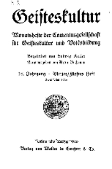 Geisteskultur. Monatshefte der Comenius-Gesellschaft für Kultur und Geistesleben, 1926, 35. Band, Heft 4-5