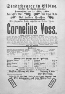 Cornelius Voss - Franz von Schönthan, Gustav Kadelburg