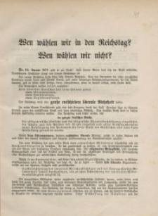 Wen wählen wir in den Reichstag?