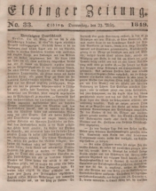 Elbinger Zeitung, No. 33 Donnerstag, 22. März 1849