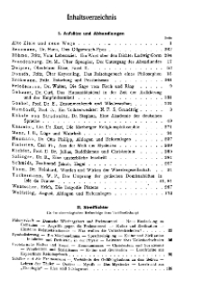 Geisteskultur und Volksbildung. Monatshefte der Comenius-Gesellschaft für Kultur und Geistesleben, 1920, 29. Band, Inhaltsverzeichnis