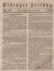 Elbinger Zeitung, No. 35 Montag, 26. März 1849