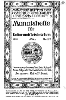 Monatshefte der Comenius-Gesellschaft für Kultur und Geistesleben, März 1918, 27. Band, Heft 2