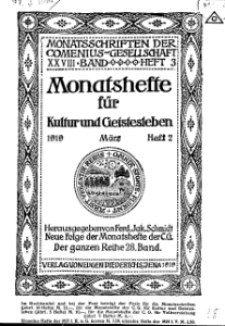 Monatshefte der Comenius-Gesellschaft für Kultur und Geistesleben, März 1919, 28. Band, Heft 2