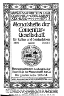 Monatshefte der Comenius-Gesellschaft für Kultur und Geistesleben, März 1910, 19. Band, Heft 2