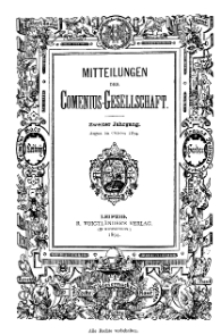 Mitteilungen der Comenius-Gesellschaft. Comenius-Blätter für Volkserziehnng, August - Oktober 1894, II Jahrgang, Nr. 8