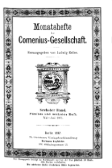 Monatshefte der Comenius-Gesellschaft, Mai - Juni 1897, 6. Band, Heft 5-6