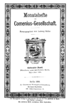 Monatshefte der Comenius-Gesellschaft, Mai - Juni 1898, 7. Band, Heft 5-6