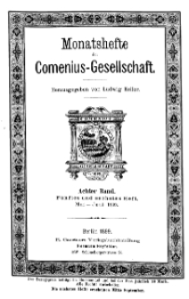 Monatshefte der Comenius-Gesellschaft, Mai - Juni 1899, 8. Band, Heft 5-6