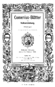 Comenius-Blätter für Volkserziehung, Januar - Februar 1899, VII Jahrgang, Nr. 1-2
