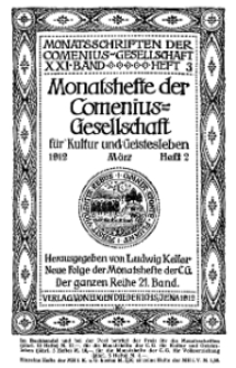 Monatshefte der Comenius-Gesellschaft für Kultur und Geistesleben, März 1912, 21. Band, Heft 2