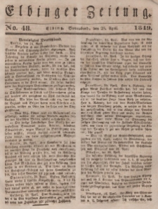 Elbinger Zeitung, No. 48 Sonnabend, 28. April 1849