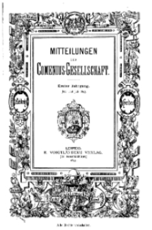 Mitteilungen der Comenius-Gesellschaft, Juni - Juli 1893, I Jahrgang, Nr. 6-7