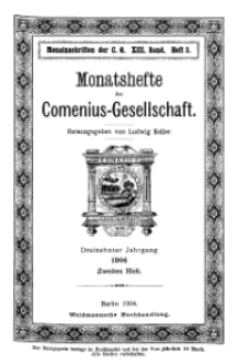 Monatshefte der Comenius-Gesellschaft, 15 März 1904, 13. Band, Heft 2
