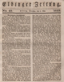 Elbinger Zeitung, No. 49 Dienstag, 1. Mai 1849
