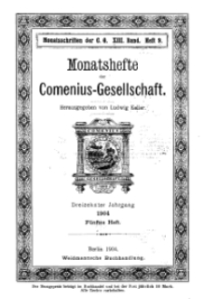 Monatshefte der Comenius-Gesellschaft, 15 November 1904, 13. Band, Heft 5