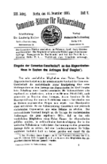 Comenius-Blätter für Volkserziehung, 15 Dezember 1905, XIII Jahrgang, Heft 5