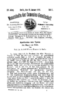 Monatshefte der Comenius-Gesellschaft, 15 Januar 1906, 15. Band, Heft 1