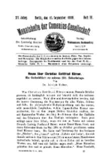 Monatshefte der Comenius-Gesellschaft, 15 September 1906, 15. Band, Heft 4