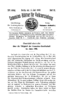Comenius-Blätter für Volkserziehung, 15 Juni 1906, XIV Jahrgang, Heft 3