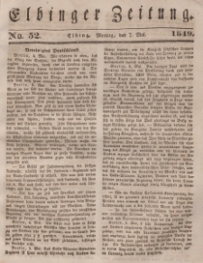 Elbinger Zeitung, No. 52 Montag, 7. Mai 1849