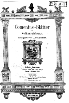 Comenius-Blätter für Volkserziehung, Januar - Februar 1902, X Jahrgang, Heft 1-2