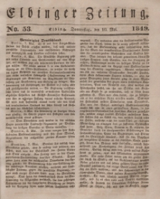 Elbinger Zeitung, No. 53 Donnerstag, 10. Mai 1849