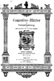 Comenius-Blätter für Volkserziehung, Mai - Juli 1902, X Jahrgang, Heft 5-7
