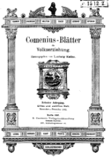 Comenius-Blätter für Volkserziehung, November - Dezember 1902, X Jahrgang, Heft 11-12