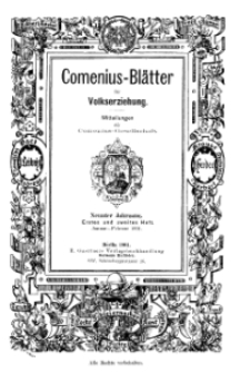 Comenius-Blätter für Volkserziehung, Januar - Februar 1901, IX Jahrgang, Nr. 1-2
