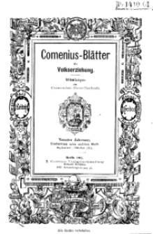 Comenius-Blätter für Volkserziehung, September - Oktober 1901, IX Jahrgang, Nr. 7-8