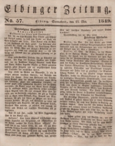 Elbinger Zeitung, No. 57 Sonnabend, 19. Mai 1849