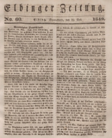 Elbinger Zeitung, No. 60 Sonnabend, 26. Mai 1849