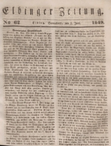 Elbinger Zeitung, No. 62 Sonnabend, 2. Juni 1849