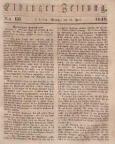 Elbinger Zeitung, No. 66 Montag, 11. Juni 1849